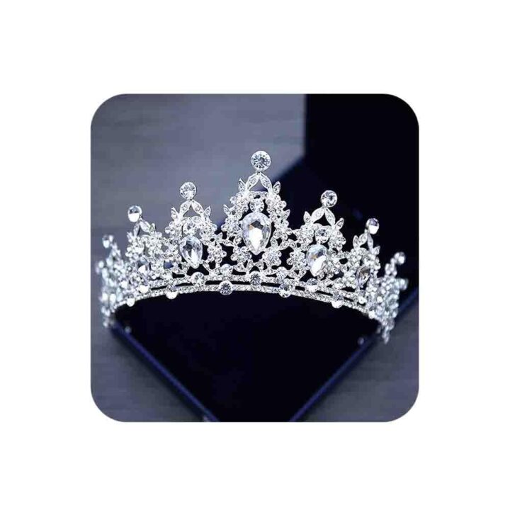 Silver Tiaras and Crowns for Women Crystal Headband for Girl Clear Rhinestone Hair Accessories for Bride Wedding Bridal Prom Birthday Party Queen Princess Decorations Halloween Costume Cosplay