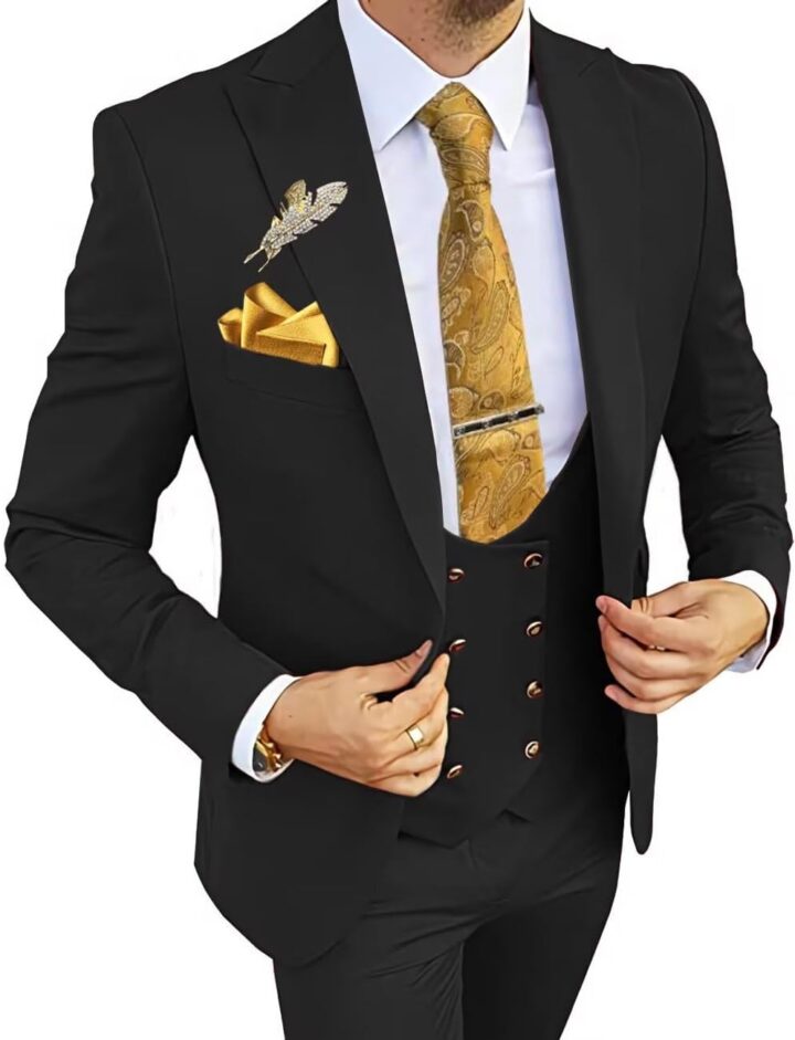 3 Piece Men's Suits Slim Fit Suits for Men Wedding Tuxedo Prom Suit Formal Business